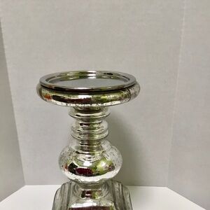 Pottery Barn Antique Mercury Glass Pillar Candle Holder
